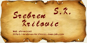 Srebren Krilović vizit kartica